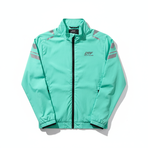 Chaqueta Bomber Deportiva Cortavientos para Hombre DTF, Cuello Alto, Color Sólido, Botón Único, Logotipo, Corte Regular, Lona de Nailon/Algodón - Product Image 1