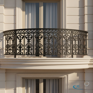 Custom Sizes Anti Rust Frameless <b>Adjustable</b> Staircase Spindle Grey Iron Cast Baluster Super Shot Blast Sand Moulding Balcony - Product Image 1