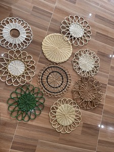 Juego de 6 Platos de Ratán |   Manteles individuales tejidos para restaurantes y cenas en casa - Product Image 5