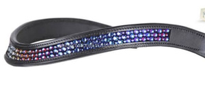 Bande de front en cuir brun noir avec des cristaux disponibles dans beaucoup de couleurs - Product Image 6