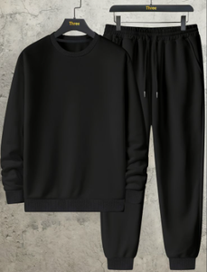 Conjunto Deportivo Informal de 2 Piezas para Hombre, Sudadera de Cuello Redondo y Pantalones Deportivos de Algodón Antibacteriano, Ropa Deportiva Informal para Otoño e Invierno - Product Image 3