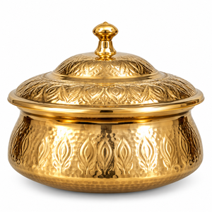 Zarvanta Royal Imperial - Calentador de Comida Tipo Buffet de Acero Inoxidable Dorado de Lujo con Tapa Decorativa y Duradera - Product Image 5