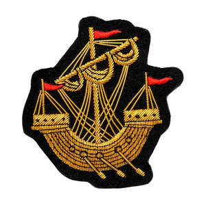 Parches de Rango Uniformes Personalizados con Hilo Metálico Bordado, Hechos a Mano, de Lujo, Duraderos, Insignias OEM - Product Image 6