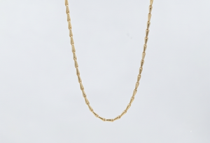 DIVYORO Cadena de eslabones cónicos chapada en oro de 22 quilates clásica para mujer - Product Image 1