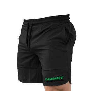 Pantalones cortos de algodón con estampado de 300 gramos de letras y logotipo personalizado para hombre, pantalones cortos deportivos para correr para hombre, venta al por mayor - Product Image 1