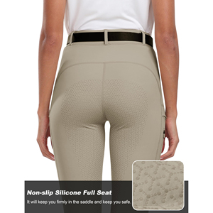 Custom Logo Women <b>Equestrian</b> Breeches Silicone Grip Ladies Horse Riding Pants Wholesale Breathable High Quality Riding Tights - Product Image 4