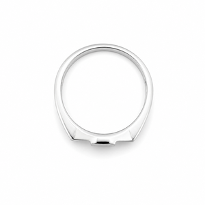 Anillo de Plata de Ley 925 para Hombre con Barras Paralelas y Diamantes, Acabado Pulido, Diseño Geométrico Moderno, para Bodas, Fiestas, Uso Diario, Joyería Fina, Regalo - Product Image 5