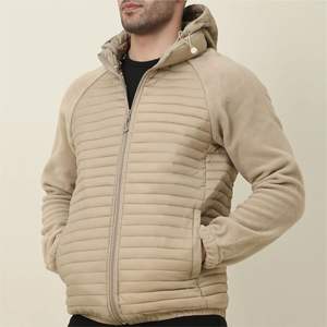 Veste matelassée hybride à capuche pour homme de haute qualité avec impression de logo personnalisé pour une utilisation en extérieur en hiver (unisexe) - Product Image 1