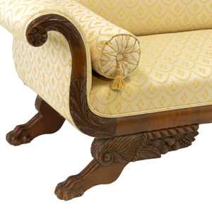 Chaise Lounge <b>Sofa</b> Made Of Mahogany Wood High Quality With Upholstery and Brown Color For Indoor Use. - Product Image 5