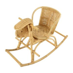 Silla Mecedora de Ratán Hecha a Mano para Niños, Muebles Infantiles de Alta Calidad, Venta al por Mayor, Precio de Fábrica, Juguete Seguro - Product Image 1