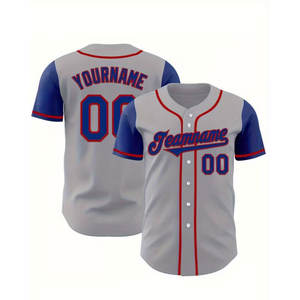 Maillots de baseball personnalisés pour hommes, avec votre nom et votre numéro d'équipe, fabriqués avec une qualité supérieure et à un prix abordable - Product Image 1