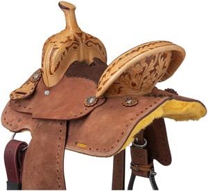 TI101OA059 Customized Branded Western English Leather Horse Saddle <b>Soft</b> Seat Fiberglass Tree Stainless Steel Hardware Equestrian - Product Image 3