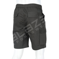 Shorts cargo pour homme, couleur unie, séchage rapide, taille à cordon de serrage, longueur Bermuda, vêtements de travail décontractés avec poches