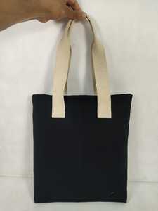 Sac fourre-tout en toile de couleur unie tendance avec fermeture éclair et chaînes pour les courses quotidiennes et les voyages - Product Image 2