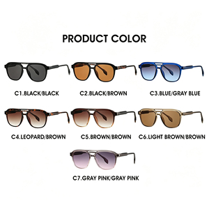 <span class=keywords><strong>Occhiali</strong></span> <span class=keywords><strong>da</strong></span> sole unisex alla moda <span class=keywords><strong>con</strong></span> montatura TR90 a doppio ponte e aste a perno, stile europeo-americano, per <span class=keywords><strong>donna</strong></span>, per il commercio transfrontaliero - Product Image 6