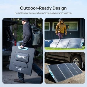 Portable <b>Foldable</b> <b>Solar</b> <b>Panel</b> 200W Outdoor Charging Kit Travel Camping Power Generator - Product Image 1