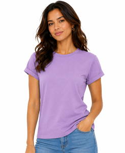 Camiseta de Verano para Mujer, Más Vendida, con Puños Enrollados, Apliques 3D, Estampada, Ligera, Transpirable, Ecológica, con Logotipo Personalizable - Product Image 2