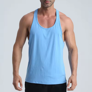 Custom LOGO Casual Breathable Workout Muscle Running Sleeveless Gym T Shirt Racerback <b>Singlet</b> <b>Men</b> Tank Top - Product Image 6