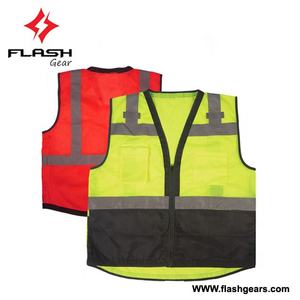 เสื้อกั๊กสะท้อนแสงมองเห็นสูง,เสื้อกั๊กความปลอดภัยสำหรับงานก่อสร้างถนนเสื้อกั๊กเพื่อความปลอดภัยพร้อมกระเป๋า - Product Image 5