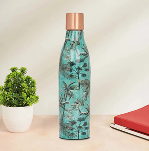 Botella de Agua de Cobre con Diseño Maravilloso y Estampado en Esmalte, Botella de Agua Saludable 100% Cobre Puro - Product Image 4