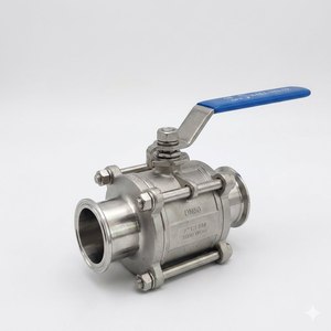 304 Stainless Steel Sanitary <b>Tri</b> <b>Clamp</b> Ball Valve Full Port Lever Handle Quick Connect 2 Inch Manual Water Control - Product Image 2