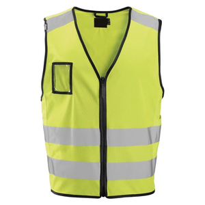 Chaleco de seguridad reflectante de alta visibilidad para la construcción industrial, personalizable con logotipo, ropa de trabajo protectora de alta visibilidad para hombres - Product Image 1