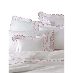 Nouvelle arrivée 100 coton blanc brodé lits feuille quatre pièces ensemble conceptions personnalisées décor à la maison