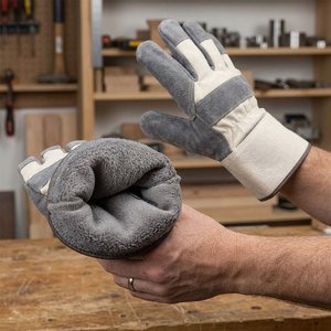 Guantes de Seguridad de Cuero Vacuno de Alta Calidad para Construcción, Jardinería Industrial y Trabajo - Product Image 2