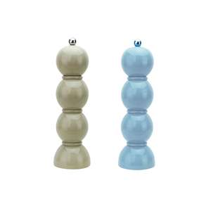 Ensemble moulin à sel et à poivre en bois d'acacia laqué, couleurs personnalisées et broyeur à épices OEM, produit d'usine vietnamienne, le plus vendu - Product Image 1