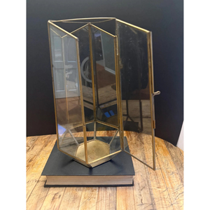 Metal Hanging Terrarium House With Antique Gold Color Finishing Frame Modern Design Hexagonal Shape for Home Decoration Supply - Product Image 3