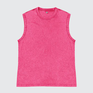 Camiseta sin mangas de algodón grueso para hombre, estilo oversize, para gimnasio, con corte muscular, efecto lavado ácido, con logo personalizado, ajuste holgado - Product Image 5