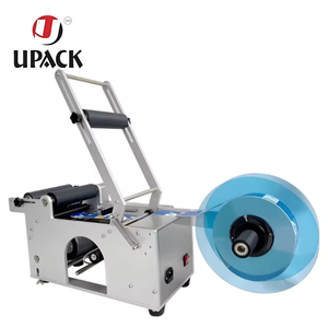 Machine d'étiquetage semi-automatique électrique U-PACK LT-50 pour bouteilles de vin, plate, de bureau, avec moteur central, pour étiquetage de bouteilles en métal, verre, papier, bois - Product Image 3