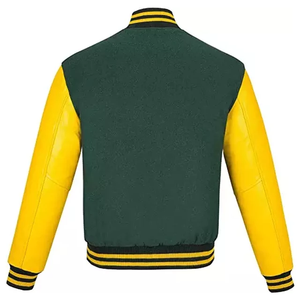 Veste de sport rétro à label privé pour hommes, confortable, en laine mérinos, cuir véritable, 100% coton, pour les activités de plein air en hiver - Product Image 3