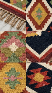 Hallway Entryway Wool Jute <b>Runner</b> <b>Rug</b> Handmade Boho Tribal Geometric Kilim Area Carpet Rustic Home Floor Decor Accent - Product Image 4