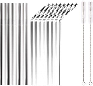Colección de Pajitas Metálicas de Acero Inoxidable Premium, Accesorios Reutilizables para Beber en Cualquier Ocasión - Product Image 6
