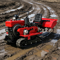 Tracteur sur chenilles 25-80 CV, 1-8 acres/h avec rotoculteur pour rizières et terres arides