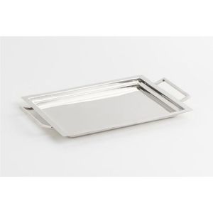 Bandeja Rectangular Moderna de Acero Inoxidable con Asas, Platos Decorativos de Metal de Lujo para Hotel, Restaurante y Decoración del Hogar - Product Image 1