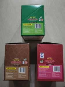 Tinte de Cabello en Polvo Herbal Amina, Color Negro Natural / Marrón Natural / Borgoña, Sin Amoníaco, 320G - Product Image 4