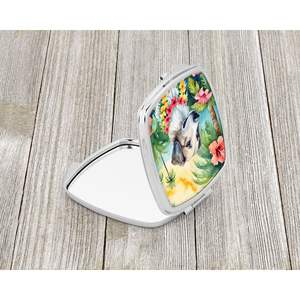 Borzoi Luau Compact Travel Makeup <b>Mirror</b> for Women Girls Handheld Folding <b>Pocket</b> Decorative <b>Mirror</b> Gift - Product Image 2