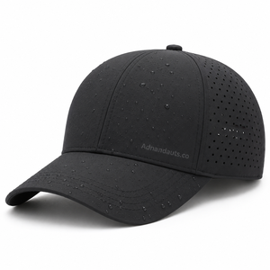 Casquette de sport OEM personnalisée imperméable, perforée au laser, séchage rapide, évacuation de l'humidité, réglable, à fermeture snapback, pour activités de plein air - Product Image 5