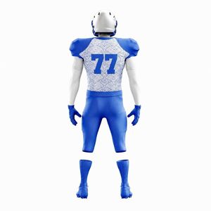 Ensemble d'uniformes de football japonais personnalisés pour hommes, maillot en mesh sublimé, pantalon rembourré, tenue de sport d'équipe, kit d'équipement de jeu, vente OEM professionnelle - Product Image 4