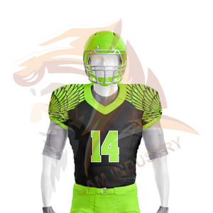 Ensemble d'uniformes de football américain personnalisés avec étiquette privée, 100% polyester, logo personnalisé, meilleur tissu, uniforme de football américain - Product Image 4