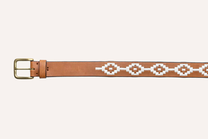 Ceinture polo décontractée de luxe, fabriquée à la main en cuir pleine fleur véritable avec boucle en alliage - Product Image 3