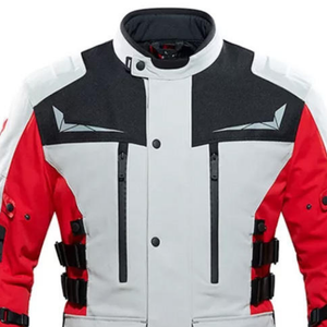 Blouson de moto pour homme à manches longues, coupe-vent, color-block, toutes saisons, veste de course pour moto, vêtements de protection pour motards - Product Image 3