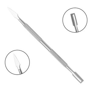 Pousse-cuticules triangulaire en acier inoxydable à double embout, outil de manucure et pédicure de précision, vente en gros, livraison rapide - Product Image 6