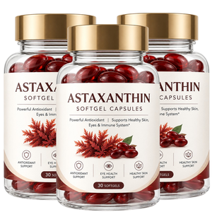 Capsules de Softgel d'Astaxanthine 12mg les plus vendues, Astaxanthine Naturelle en Softgel pour la Santé des Yeux, des Articulations et de la Peau - Product Image 1