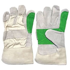 Gants de sécurité robustes en cuir de vachette pleine fleur, paume renforcée, dos en tissu de coton perforé, doublure polaire, anti-vibration - Product Image 3