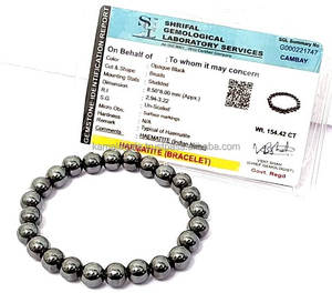 8mm Gemstone <b>Bracelets</b> Elastic Hematite Agate Crystal <b>Chakra</b> Healing Pattern Certified with Card semi-precious stone craft - Product Image 1