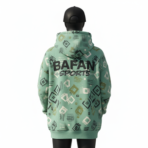 Sweat à capuche en polaire premium pour femme, 340 GSM, mélange de coton doux, imprimé intégral, logo personnalisé sur le devant, impression en relief, vêtements décontractés, sweats à capuche basiques - Product Image 2