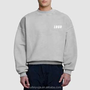 Sudadera Casual Hip Hop para Hombre OEM, Sudadera de Felpa Lisa para Hombre, Sudadera Oversize con Cuello Redondo, Sudadera de Manga Larga para Hombre 2026 - Product Image 3